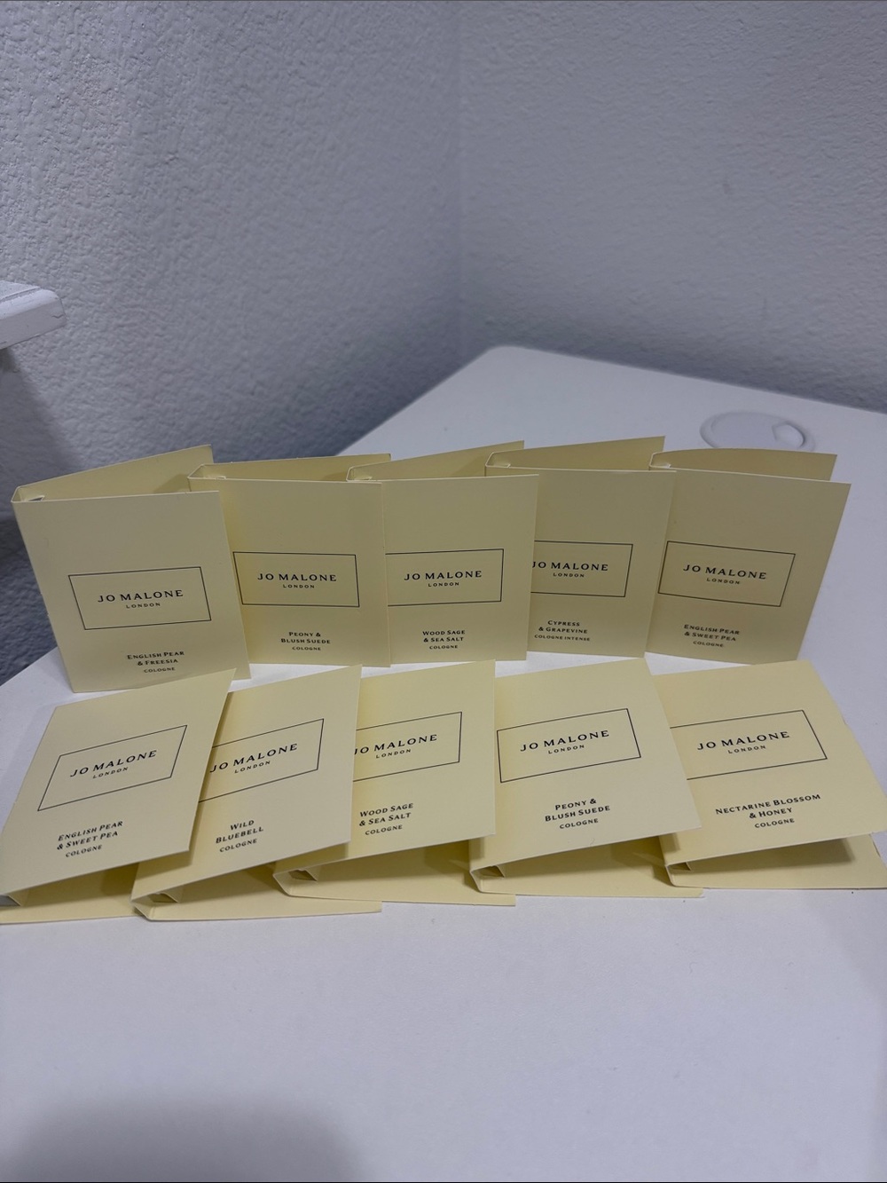 Lot of 10 Jo Malone Collection Set EDP Sample Sprays - 10 x 1.5ml (0.05 oz) NEW